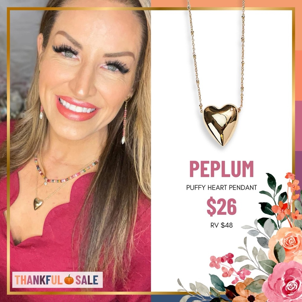 Park Lane Gold Heart Pendant Necklace
